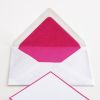 25 A6 Karten & Umschläge Crown Mill Weiß/Fuchsia