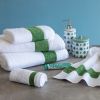 Handtuch mit Chenille-Bordüre Grün - 2