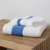Handtuch mit Chenille-Bordüre Blau - 2
