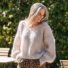 Americandreams Mohair-Pullover Milana Beige XL - 4
