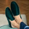 Hoomie Samtslipper Château Damen Green Gr. 38 - 2