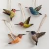 Handgeschnitzter Vogelanhänger Rotrücken-Zimtelfe 2er-Set - 2