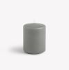 Stumpenkerzen Lys 10 cm Ø 6,8 cm Grau 4er-Set